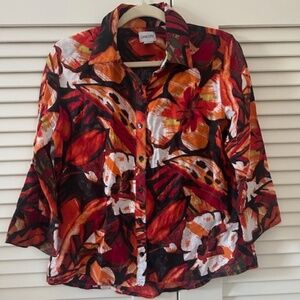 Chico's 100% Linen Shirt, Sz 1